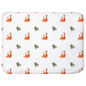 Fox and Trees Pattern Baby Sherpa Blanket (White)