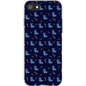 Simple Dog and Bone Pattern I Phone Case (Dark Blue)