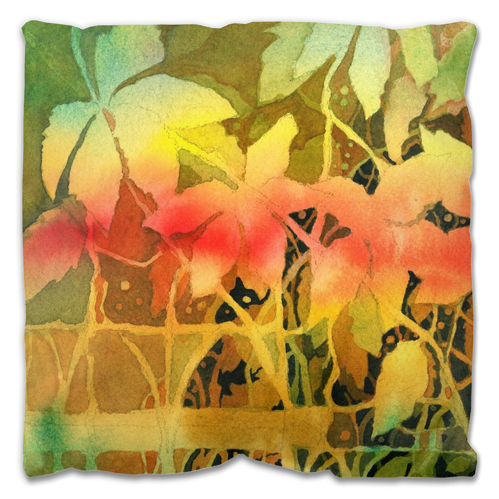 Autumn Woodvine Outdoor Pillow