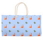 Fox and Trees Weekender Tote (Blue)