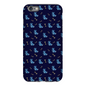 Simple Dog and Bone Pattern I Phone Case (Dark Blue)