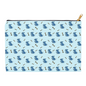 Simple Dog and Bone Pattern Accessory Pouch (Blue)