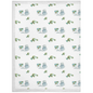 Cat and Fish  Pattern Minky Blanket (White)