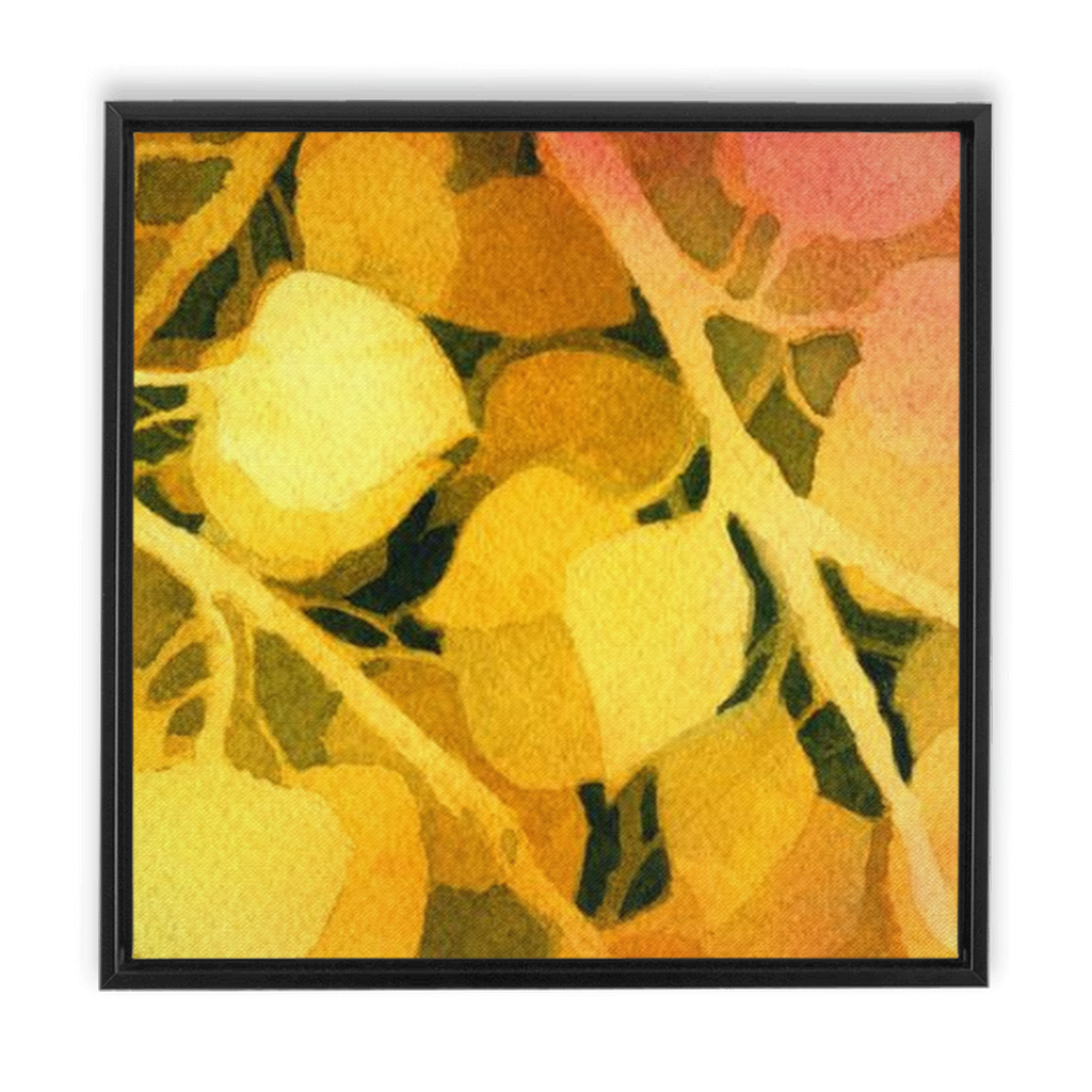 Golden Aspen Framed Traditional Stretched Canvas