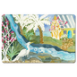 Snowy Egret Waterfall Desk Mat