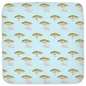 Elephants and Tree Pattern Hooded Baby Towel (Blue)