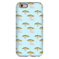 Elephant and Trees Pattern  iPhone Case (Blue)