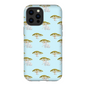 Elephant and Trees Pattern  iPhone Case (Blue)