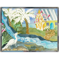 Snowy Egret Waterfall Acrylic Tray