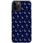 Simple Dog and Bone Pattern I Phone Case (Dark Blue)