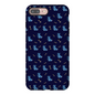 Simple Dog and Bone Pattern I Phone Case (Dark Blue)