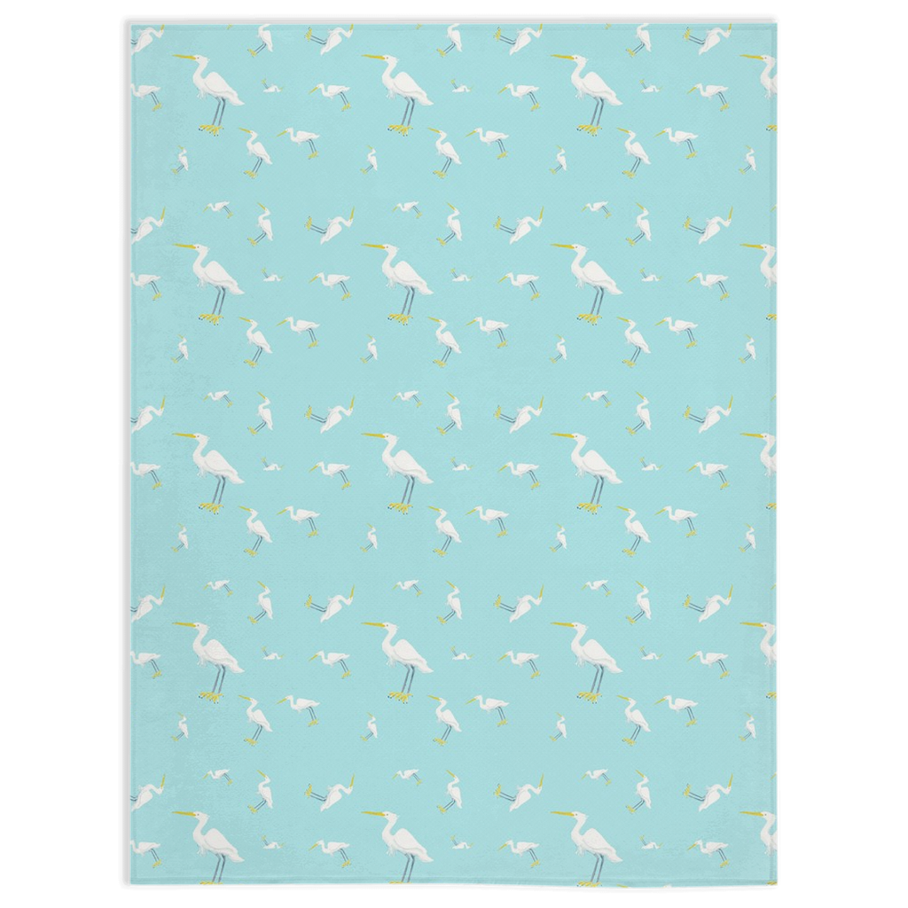 Egret Pattern Minky Blanket