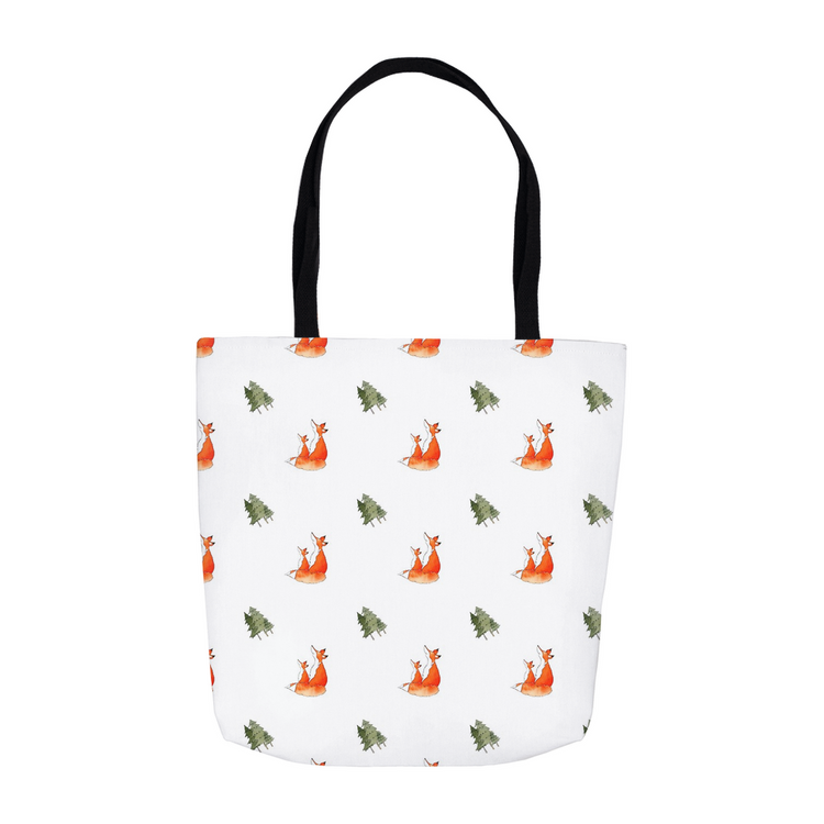 Fox and Trees Tote Bag