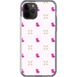 Simple Dog and Bone Pattern I Phone Case (Pink)