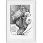 The Flower Lady with Basket Framed Print