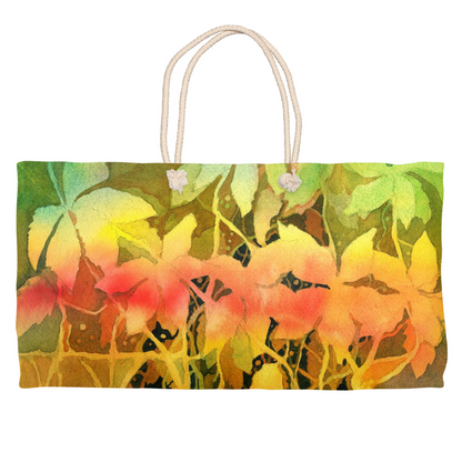 Snowy Egret and Gecko Weekender Tote