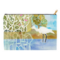 Snowy Egret and Gecko Accessory Pouch (Copy)