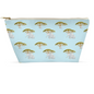 Elephants and Trees Pattern Accessory Pouch (Blue)