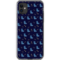 Simple Dog and Bone Pattern I Phone Case (Dark Blue)