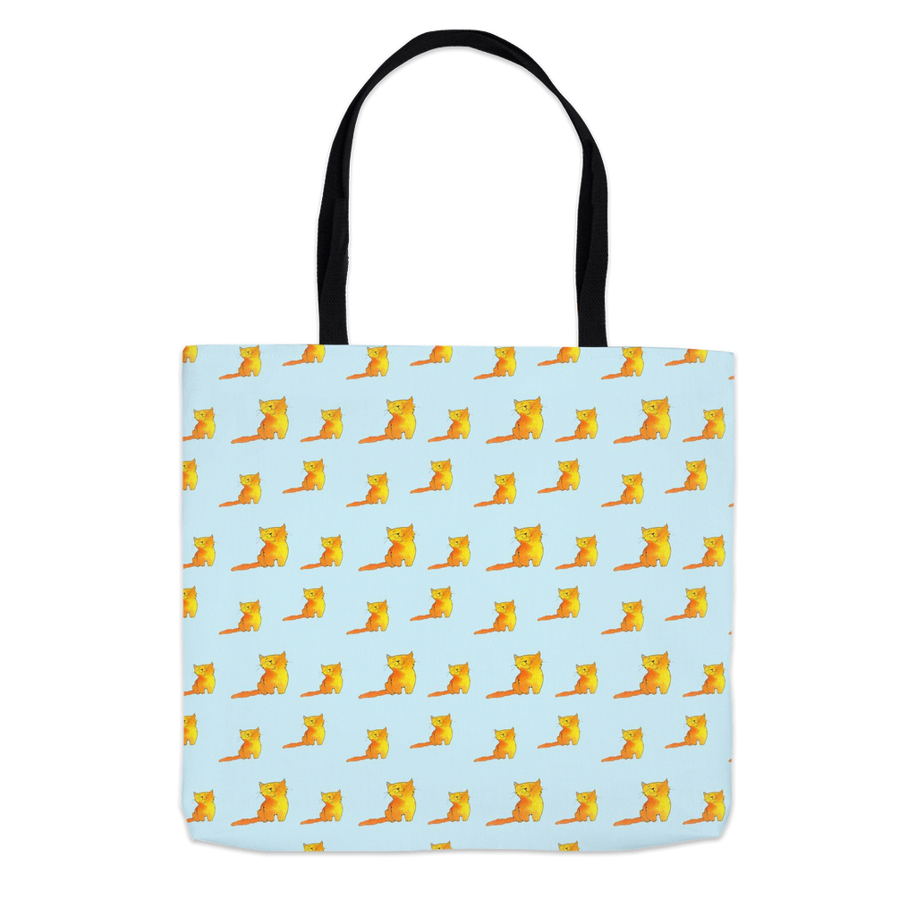 Happy Cat Pattern Tote Bag (Blue)