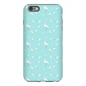 Snowy Egret  Pattern  iPhone Case (Blue)