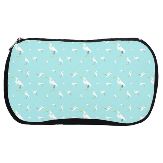Snowy Egret Pattern Cosmetic Bag