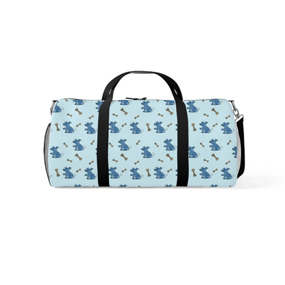 Simple Dog and Bone Pattern Duffle Bag ( Blue)