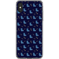 Simple Dog and Bone Pattern I Phone Case (Dark Blue)