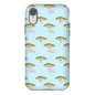 Elephant and Trees Pattern  iPhone Case (Blue)