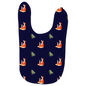 Fox and Trees Baby Bib - Midnight Blue