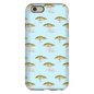 Elephant and Trees Pattern  iPhone Case (Blue)