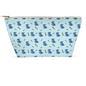 Simple Dog and Bone Pattern Accessory Pouch (Blue)