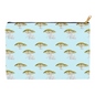 Elephants and Trees Pattern Accessory Pouch (Blue)