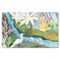 Snowy Egret Waterfall Desk Mat