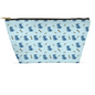 Simple Dog and Bone Pattern Accessory Pouch (Blue)