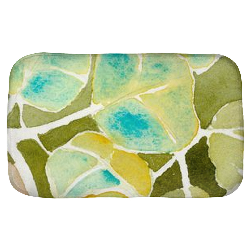 Snowy Egret and Sea Grapes Complimentary Bath Mat
