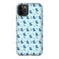 Simple Dog and Bone Pattern I Phone Case (Blue)