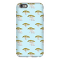 Elephant and Trees Pattern  iPhone Case (Blue)