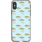 Elephant and Trees Pattern  iPhone Case (Blue)