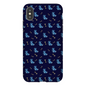 Simple Dog and Bone Pattern I Phone Case (Dark Blue)