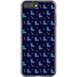 Simple Dog and Bone Pattern I Phone Case (Dark Blue)