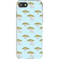 Elephant and Trees Pattern  iPhone Case (Blue)