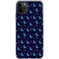 Simple Dog and Bone Pattern I Phone Case (Dark Blue)