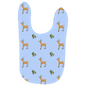 Deer and Trees Baby Bib - Sky Blue