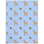 Deer and Trees  Pattern Minky Blanket (Blue)