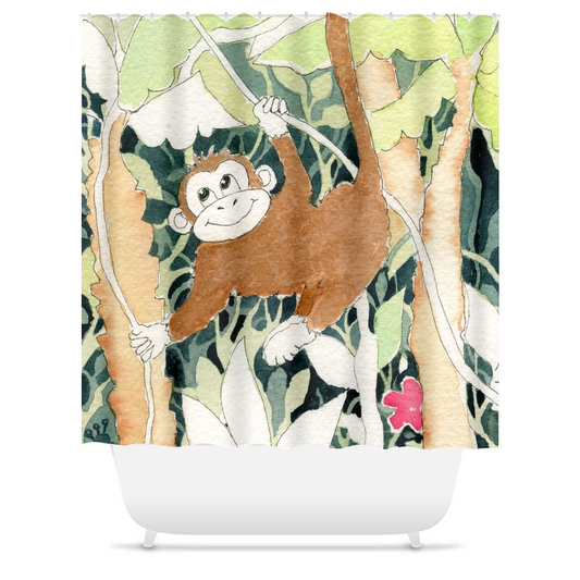 Jungle Monkey Shower Curtain