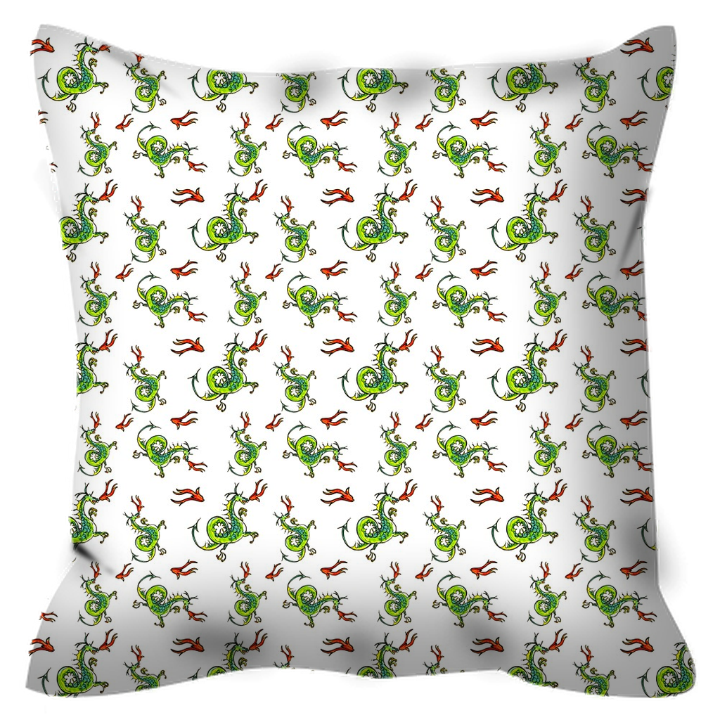Fire Breathing Dragon Outdoor Pillow