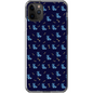 Simple Dog and Bone Pattern I Phone Case (Dark Blue)