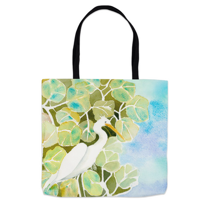 Snowy Egret and Sea OatsTote Bag