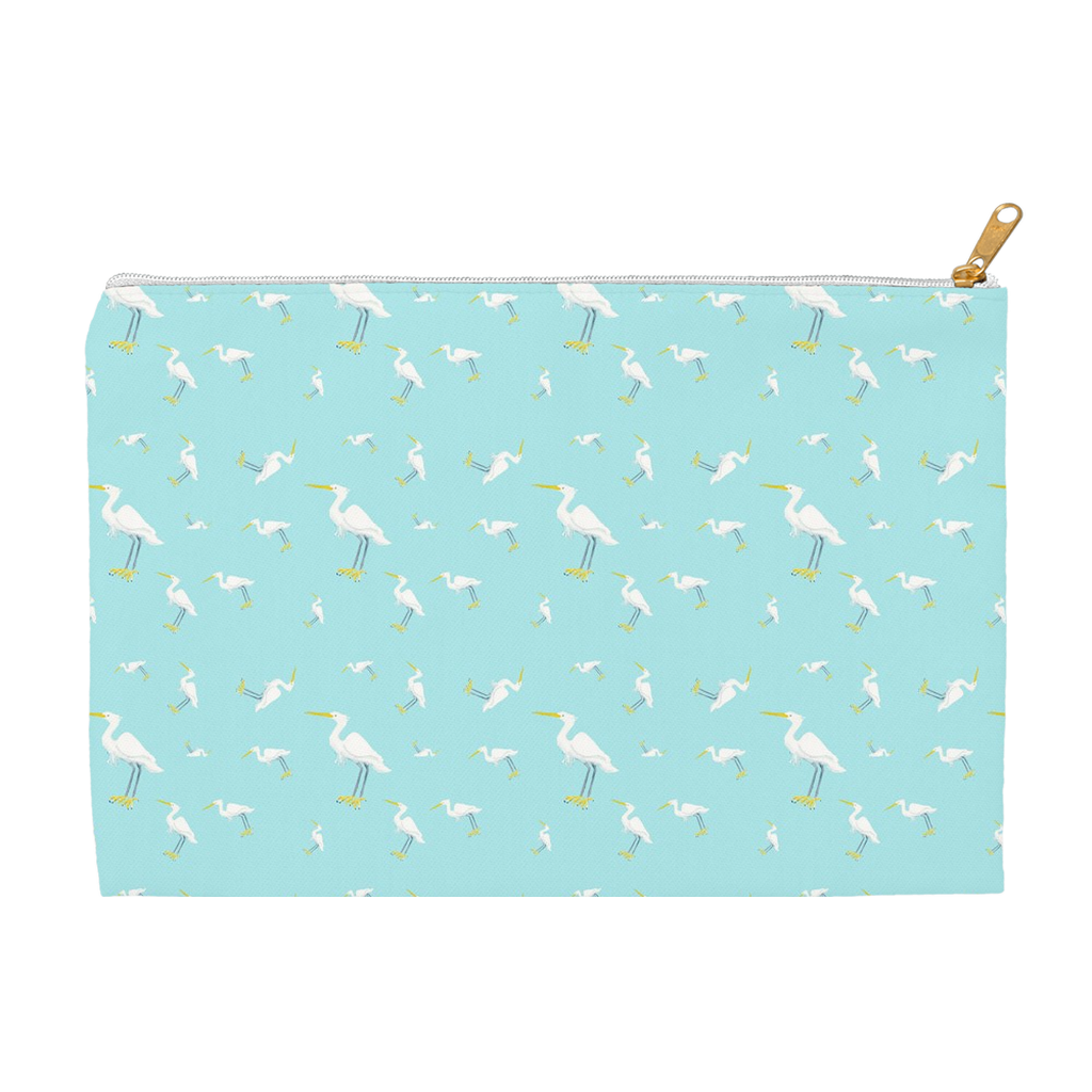 Snowy Egret Accessory Pouch